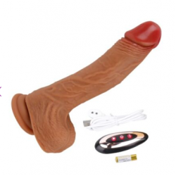 Phallus with friction and vibration + remote control