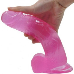 Pink suction cup dildo