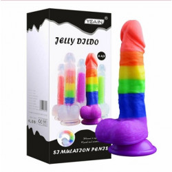 Фаллоимитатор разноцветный JELLY DILDO