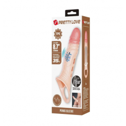 Enlargement attachment with vibrating bullet Pretty Love - Penis Sleeve